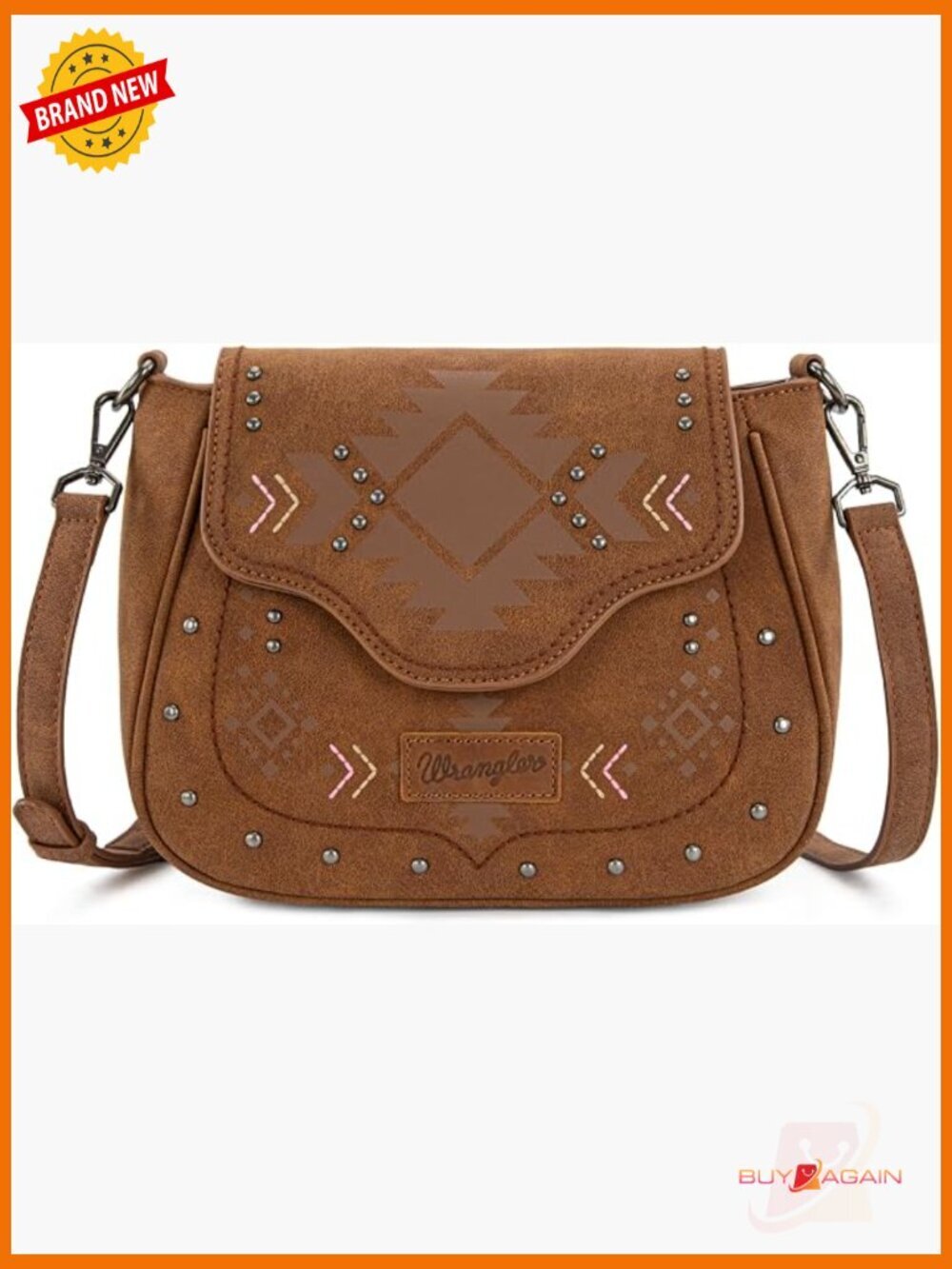 Western Flap Crossbody Bag Saddle Purse Shoulder Bag Aztec Geometric